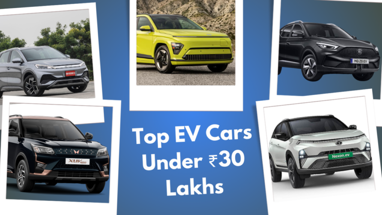 Top EV Cars Under ₹30 Lakhs