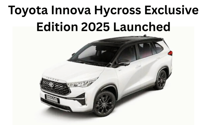 Toyota Innova Hycross Exclusive Edition 2025 Launched: A Limited-Run Luxury MPV